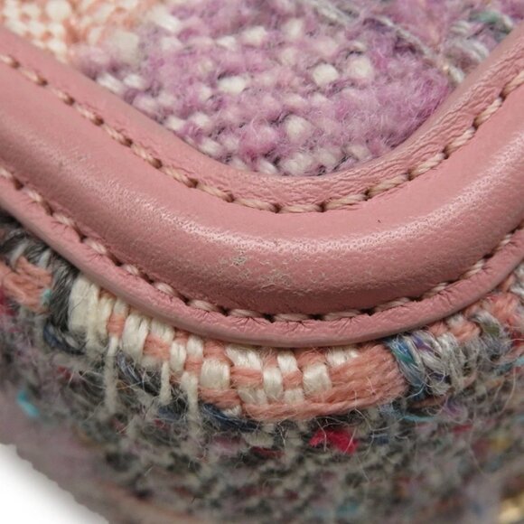 CHANEL CCFiligree vanity bag Size Small Tweed/Leather Pink/Multicolor A93342 - Picture 5 of 13